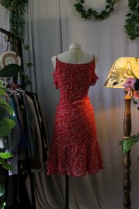 Red Floral Print Dress