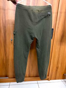 Olive Green Cargo Sweatpants