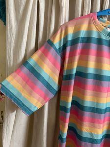 Size L - colourful T-shirt dress
