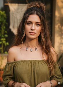 Unique Leaf Pendant Choker