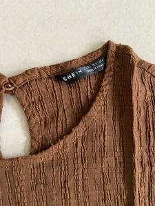 Brown Sleeveless Top