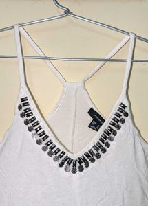 White Y2K Tank Top