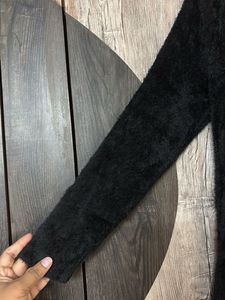 Fluffy Black Coat