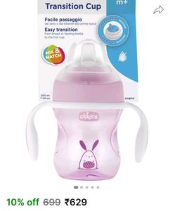 Chicco Pink Transition Cup/Bottle
