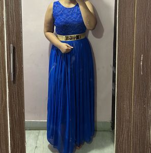 Elegant Blue Party Dress