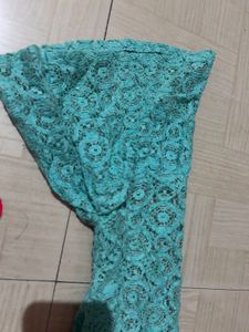 Peplum Top Sea Green Color