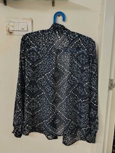 Floral Print Sheer Blouse