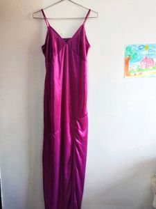 Silky Slip Dress with front cut
