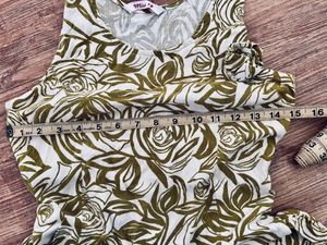 Sleeveless Short Dress: Olive &amp; Cream