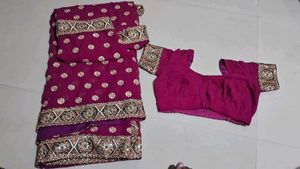 New Saree Redi Blouse K Sath H