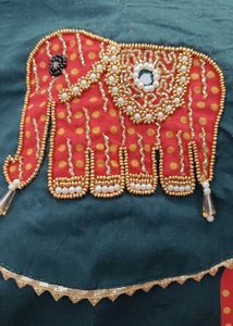 Elephant Print Co-ord Set With Hand Embroidery