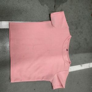Peach colour Crop Top