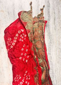 Red Bandhani Dupatta