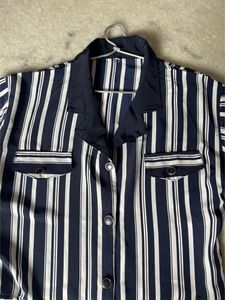 Blue And White Lining Shirt