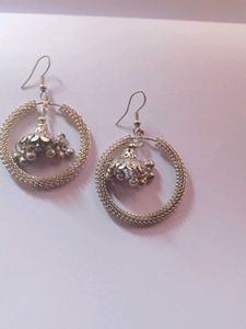 Silver Jhumka Earrings