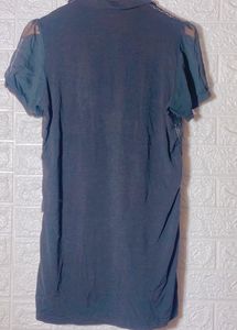 Navy Blue Ruffle Dress