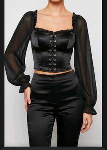 branded Chic Black Corset Style Top🎀🕸️