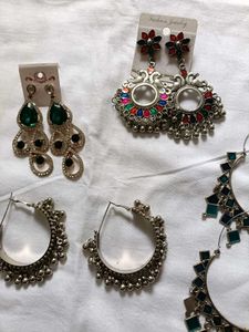 Oxidised Earrings Combo