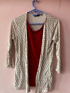 Floral Embroidered Top With Red Color Tunic Free