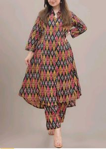Multicolor Rajasthani Coord Set For Women-kurta
