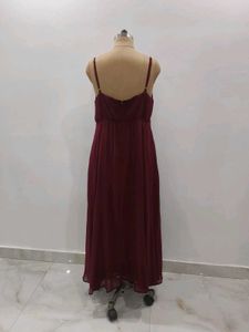 Elegant Burgundy Maxi Dress