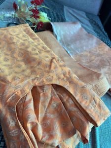 Peach Punjabi Stiched Salwar Suit