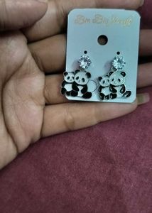 Cute Panda Design Earrings