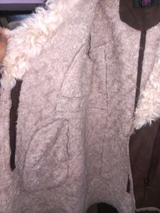 Brown Faux Fur Trim Coat🦫🪹🥀