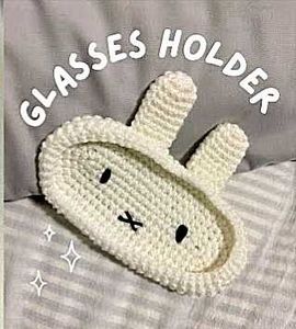 Crochet Miffy Glasses Holder