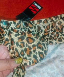 unique Leopard Print seperate pouch brief
