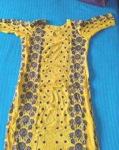 Yellow Floral Print Dress