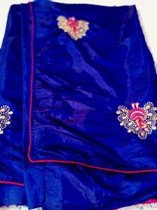 Elegant Embroidered  silk saree Blouse