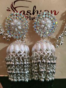 Silver Jhumka Earrings
