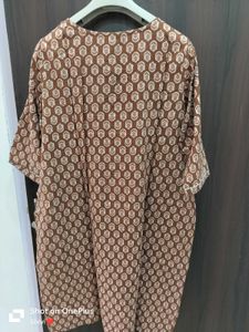 Brown Printed Kurta Set