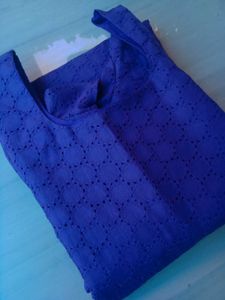 New Elegant Blue Hakoba Kurta