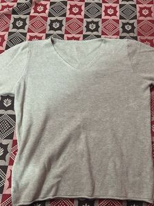 Gray V-Neck T-Shirt