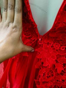 Red Lace Mini Dress
