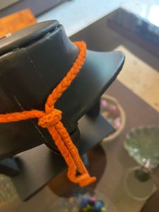 Orange Cord Camel Pendant Handcrafted  Necklace