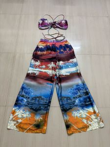 Tropical Print Two-Piece Set