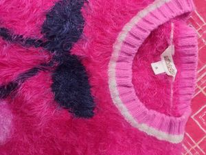 Cite Girls Pink Soft Fur Sweater