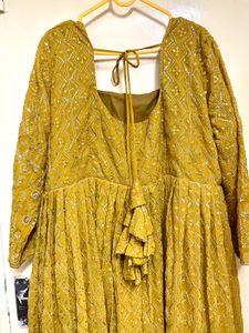 Embroidered A-Line Maxi Dress