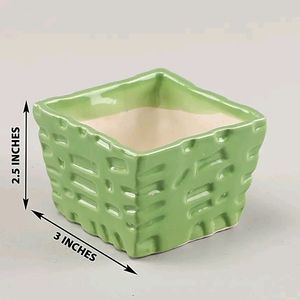 Gift ❤️ Square Ceramic Red Planter