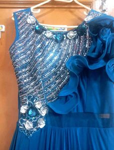 Blue Party Wear Gown