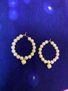 Pearl Hoop Earrings