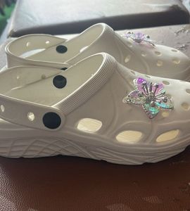 White Clogs with Charms