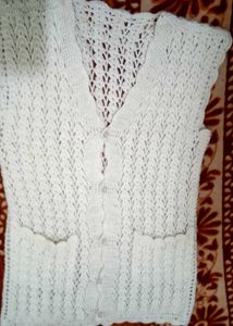 Long Open-Front Knit Vest