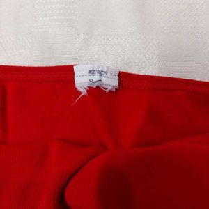 Hot Red Offshoulder Crop Top