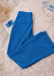 Blue Flared Trousers