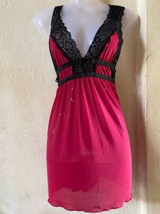 Rose Pink &amp; Black Lace Lingerie