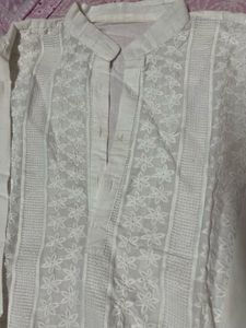 White Embroidered Kurta